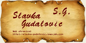 Slavka Gudalović vizit kartica